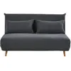 Maisons du Monde Antracietgrijs slaapbankje met kliksysteem en 2 zitplaatsen