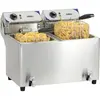 Casselin Bartscher Friteuse professionnelle 2 x 7 litres avec vanne de vidange