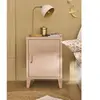 Table de chevet 1 porte en métal rose TU