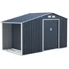 Abri de jardin en métal 6,53 m² - 342 x 191 x 202 cm - Kit d'ancrage i...