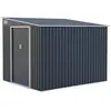 Abri de jardin en métal 5,5 m² - 257 x 215 x 193 cm - Kit d'ancrage in...