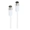 Accsup CABLE ANTENNE COAXIAL 2M BLANC