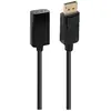 Adaptateur Accsup DisplayPort vers HDMI 15 cm Noir