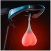 Feu arrière vélo suspendu en forme de coeur rouge à LED - WEWOO