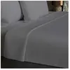 Drap plat en coton 57 fils 180x290 cm UNI gris, par Soleil d'ocre