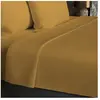Drap plat en coton 57 fils 240x290 cm UNI moutarde, par Soleil d'ocre