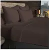 Drap plat en coton 57 fils 260x300 cm UNI brun, par Soleil d'ocre