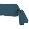 Taie de traversin en coton 57 fils 45x205 cm UNI bleu canard, par Sole...