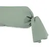 Taie de traversin en coton 57 fils 45x185 cm UNI vert d'eau, par Solei...