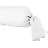 Soleil d'ocre Percale Taie de traversin, Coton, Blanc, 85 x 185 cm