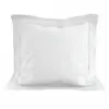 Taie d'oreiller en coton 57 fils 63x63 cm UNI blanc, par Soleil d'ocre