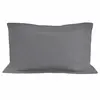Taie d'oreiller en coton 57 fils 50x70 cm UNI gris, par Soleil d'ocre
