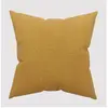 Soleil d'ocre, Coussin décoratif 45x45 cm Eclipse moutarde