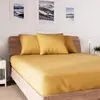 Soleil d'ocre, Jersey Drap Housse, Coton, Jaune, 160x200 cm
