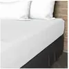 Drap housse - SOLEIL D'OCRE - 140x190 cm - 100% coton 57 fils - Blanc