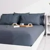 Atmosphère Drap housse uni 140x190 cm zzz bleu jean