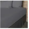 Drap housse en coton 57 fils 90x200 cm UNI gris, par Soleil d'ocre