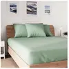 Soleil d'ocre, Jersey Drap Housse, Coton, Vert, 140x190 cm