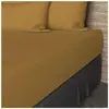 Drap housse en coton 57 fils 140x200 cm UNI moutarde par Soleil docre