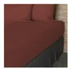 Drap housse en coton 57 fils 140x200 cm UNI brique, par Soleil d'ocre