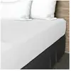 Drap housse en coton 57 fils 160x200 cm UNI blanc, par Soleil d'ocre