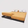 Drap housse TPR en coton 57 fils 2x70x190 cm UNI moutarde, par Soleil ...