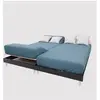 Drap housse TPR en coton 57 fils 2x70x190 cm UNI bleu canard, par Sole...