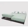 Drap housse tpr en coton 57 fils 2x70x190 cm uni vert d'eau, par Soleil d'Ocre