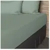 Drap housse en coton 57 fils 200x200 cm UNI vert d'eau - Soleil d'ocre
