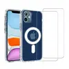 EVETANE Coque anti-choc Magsafe compatible iPhone 12 Mini Transparente + 2 vitres