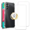EVETANE Coque compatible Galaxy A14 antichoc Transparente + 2 vitres