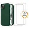 EVETANE Coque compatible Iphone 15 antichoc Vert + 2 vitres