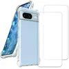 EVETANE Coque compatible Pixel 8 antichoc Transparente + 2 vitres