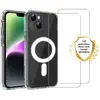 EVETANE Coque anti-choc Magsafe compatible iPhone 14 Plus Transparente...