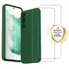 EVETANE Coque compatible Galaxy S23 antichoc Vert + 2 vitres