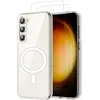 EVETANE Coque Anti-choc Magsafe compatible Galaxy S23 Transparente + 2...