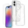 EVETANE Coque Anti-choc Magsafe compatible Iphone 17 Transparente + 2 ...