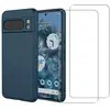EVETANE Coque compatible Pixel 8 Pro antichoc Bleu + 2 vitres