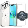 EVETANE Coque Anti-choc Magsafe compatible Iphone 13 Mini Transparente...