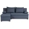 JOSS Canapé d'angle réversible Tissu Bleu L 192 x P 143 x H 79 cm ...
