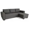 Canapé d'angle fixe réversible 4 places - Tissu Anthracite - L245 x P1...