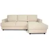 Canapé d'angle droit 4 places - PAUL in cord - Tissu Beige - 216 x 141...