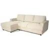 Canapé d'angle gauche 4 places - PAUL in cord - Tissu Beige - 216 x 14...