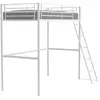 Lit mezzanine ELIOT 90 x 190 cm - Métal - Sommier inclus - Blanc