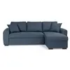 Hamilton Canapé d'angle convertible réversible - 4 places - Tissu Bleu...