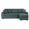 Hamilton Canapé d'angle convertible réversible 4 places - Tissu Vert -...