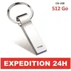 ZISONIX Clé USB 512 Go, clé USB 512 Go étanche, clé USB 3.0 en métal, clé mémoire Portable pour PC, tablettes, etc.