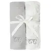 Set de 2 langes Toile de Jouy gris (70 x 70 cm)