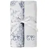Set de 2 langes Toile de Jouy bleu (70 x 70 cm)