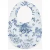 Bavoir bandana Toile de Jouy bleu